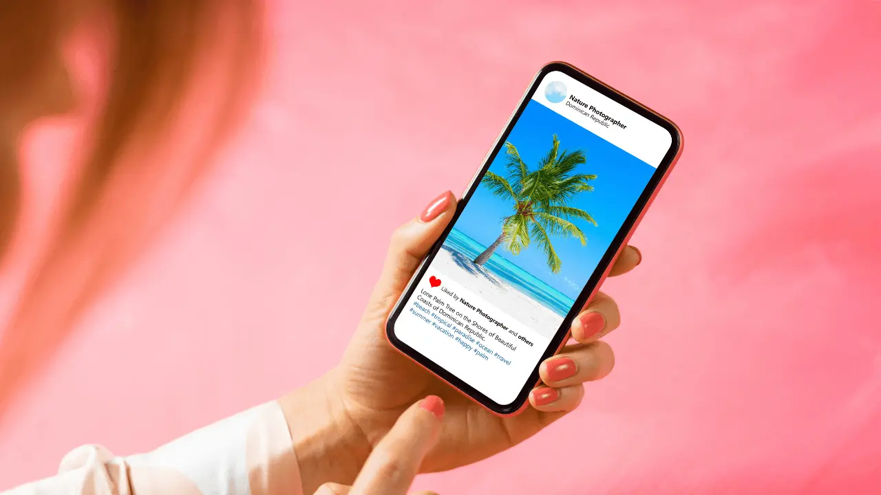 Phone Held With A Social Media